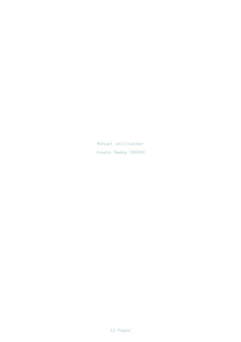 Page 1 de la notice Manuel utilisateur Smoby 330309