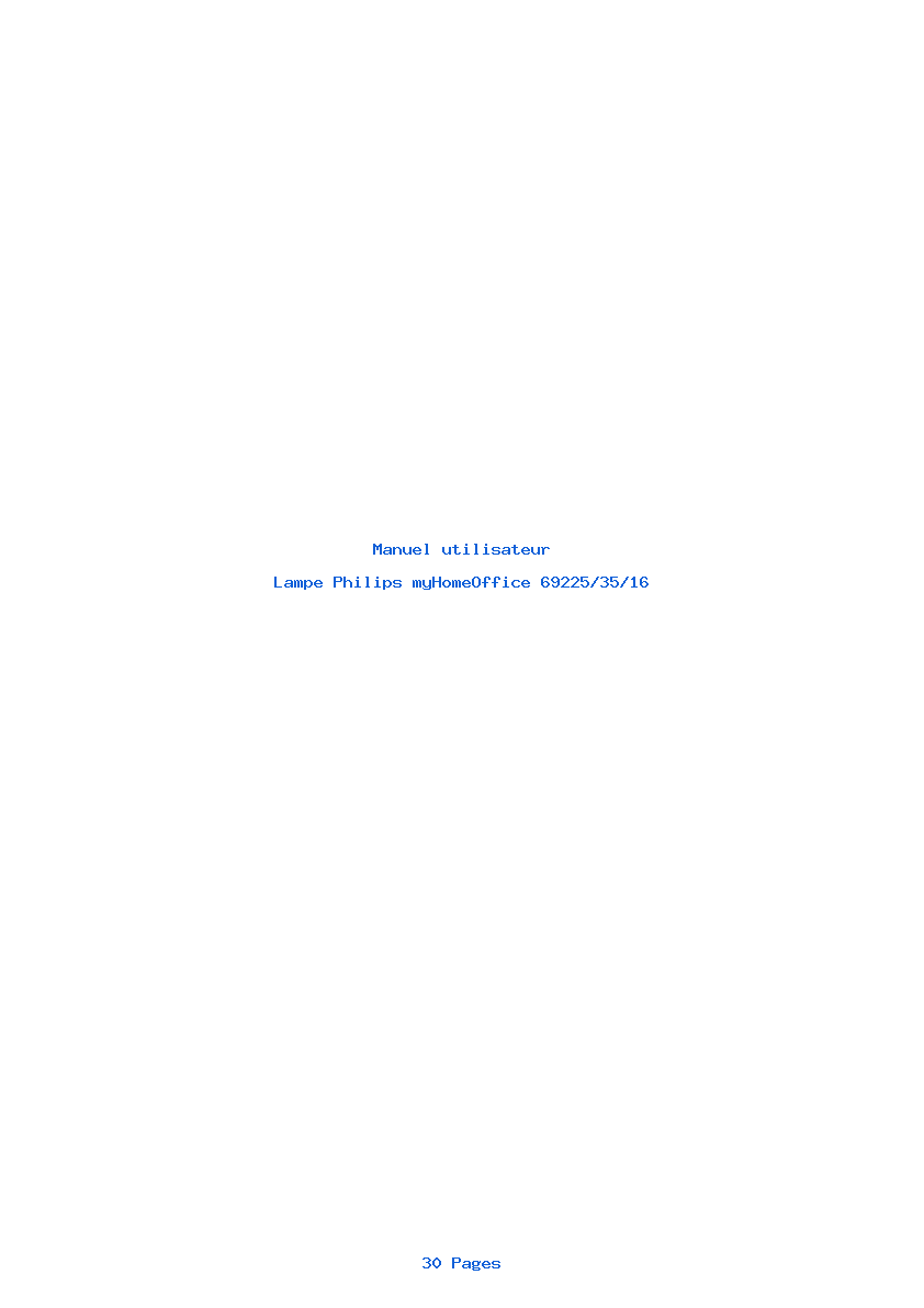Page 1 de la notice Manuel utilisateur Philips myHomeOffice 69225/35/16
