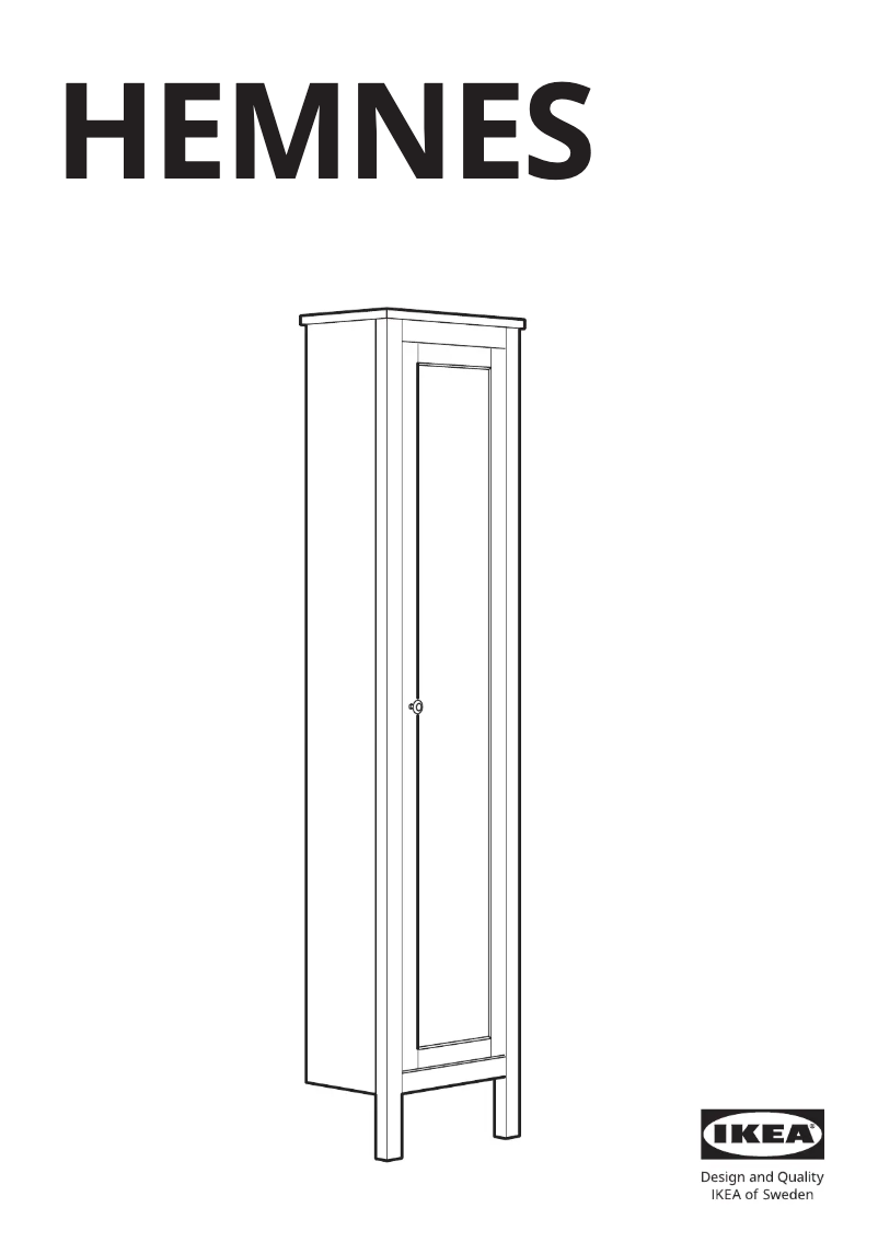 Page 1 de la notice Manuel utilisateur Ikea HEMNES 702.176.85