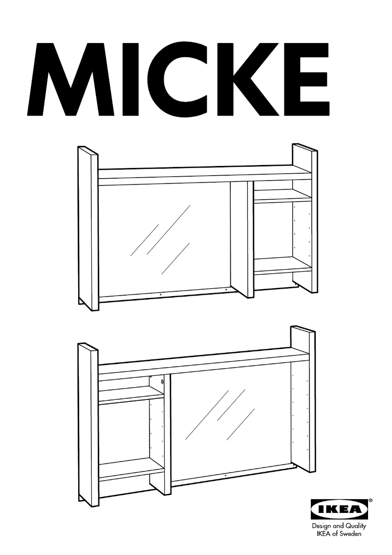 Page 1 de la notice Manuel utilisateur Ikea MICKE 501.800.27
