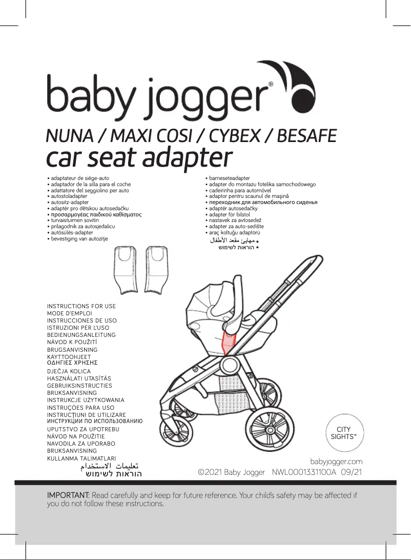 Página 1 del manual Manual de usuario Baby Jogger Nuna city sights