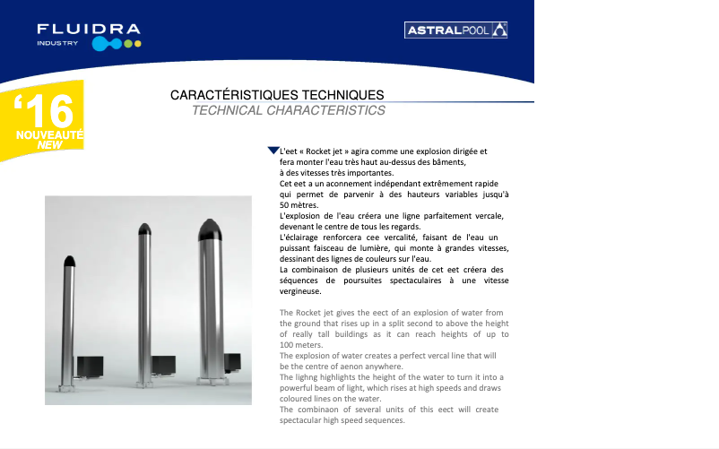 Page 1 de la notice Manuel utilisateur AstralPool Rocket Jet