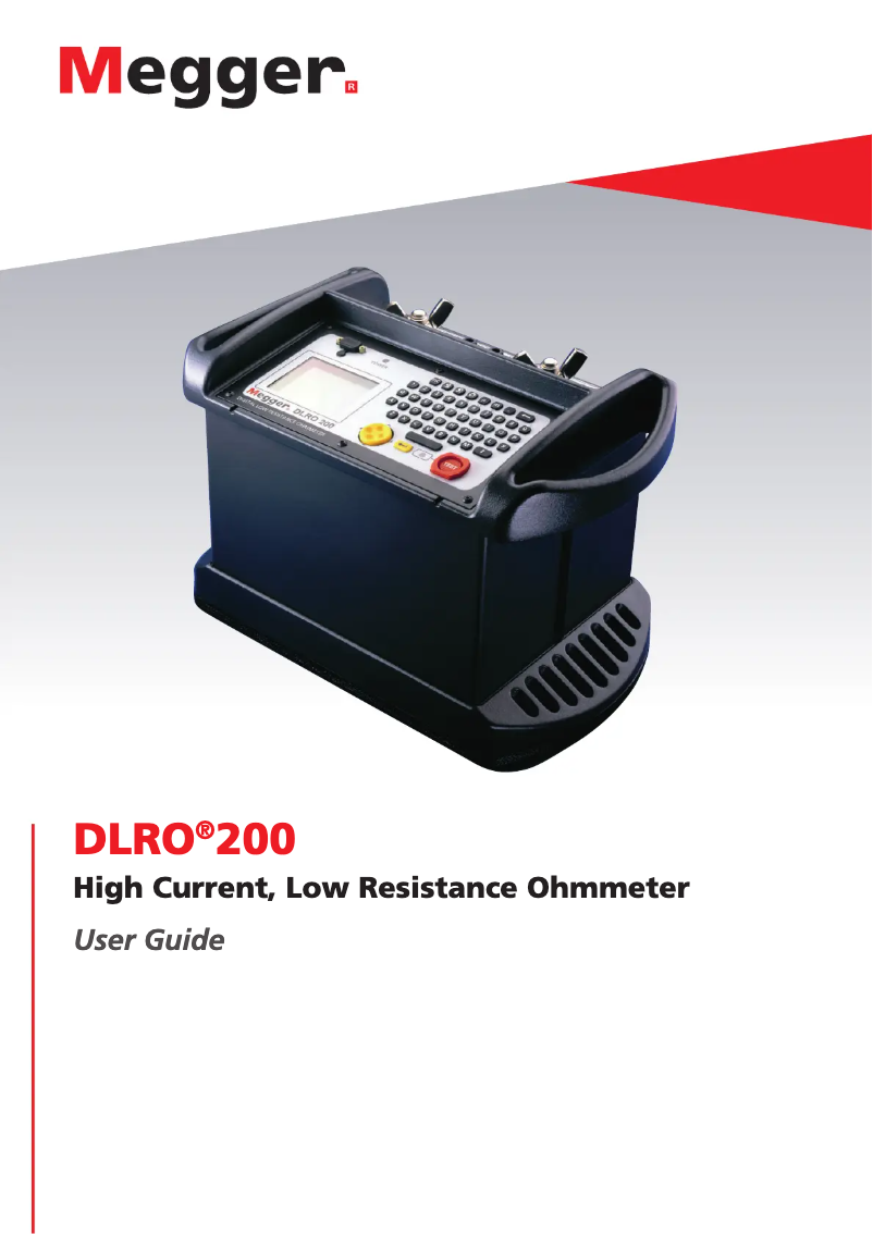 Página 1 del manual Manual de usuario Megger DLRO 200