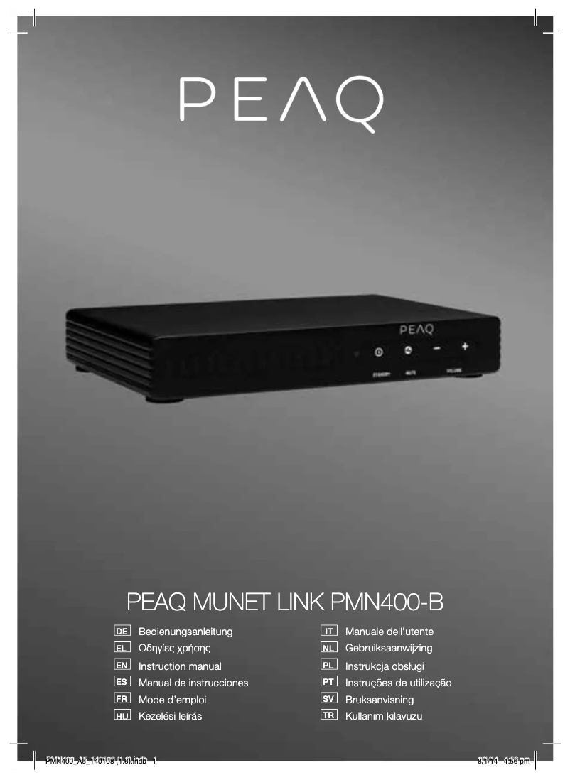 Page 1 de la notice Manuel utilisateur PEAQ Munet Link PMN400