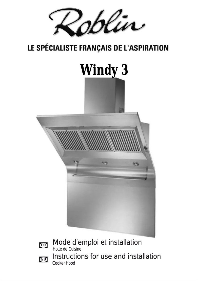 Page 1 de la notice Manuel utilisateur Roblin Windy 900