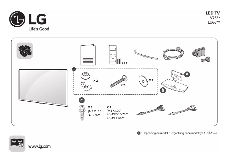 Page 1 de la notice Manuel utilisateur LG 32LV765H