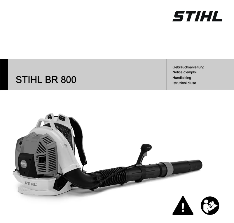 Page 1 de la notice Manuel utilisateur Stihl BR 800