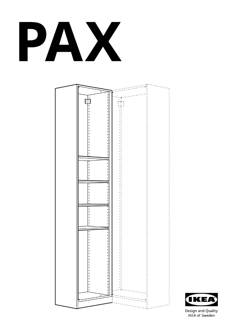 Page 1 de la notice Manuel utilisateur Ikea PAX 403.469.38