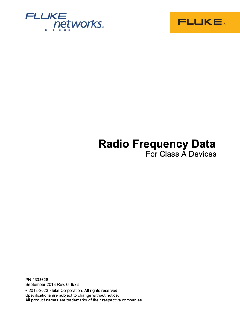 Page 1 de la notice Manuel utilisateur Fluke CNX C3003