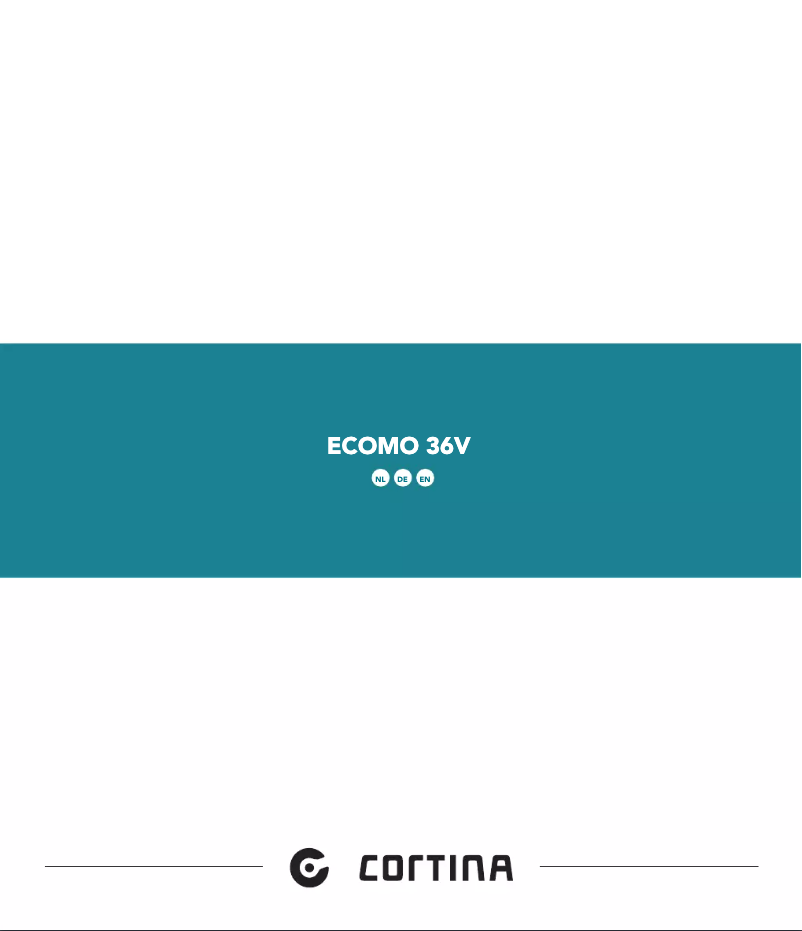 Page 1 de la notice Manuel utilisateur Cortina Ecomo XL