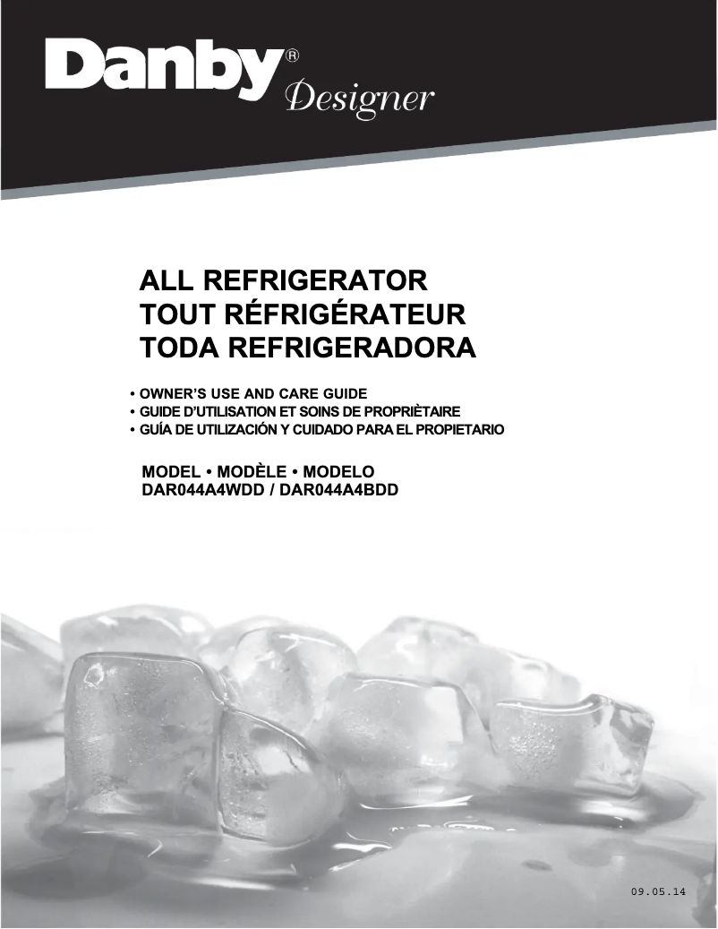 Page 1 de la notice Manuel utilisateur Danby DAR044A4BDD-3