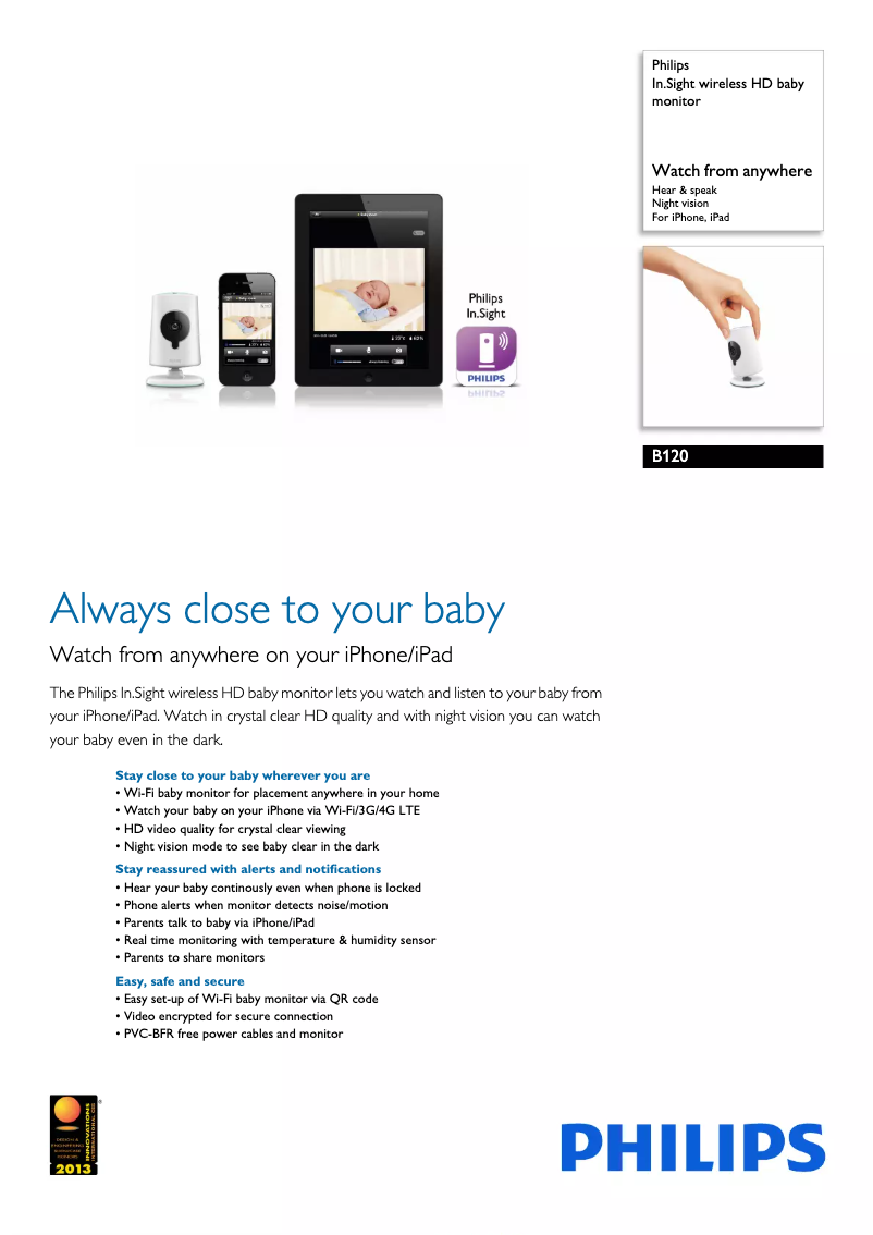 Página 1 del manual Folleto Philips InSight B120