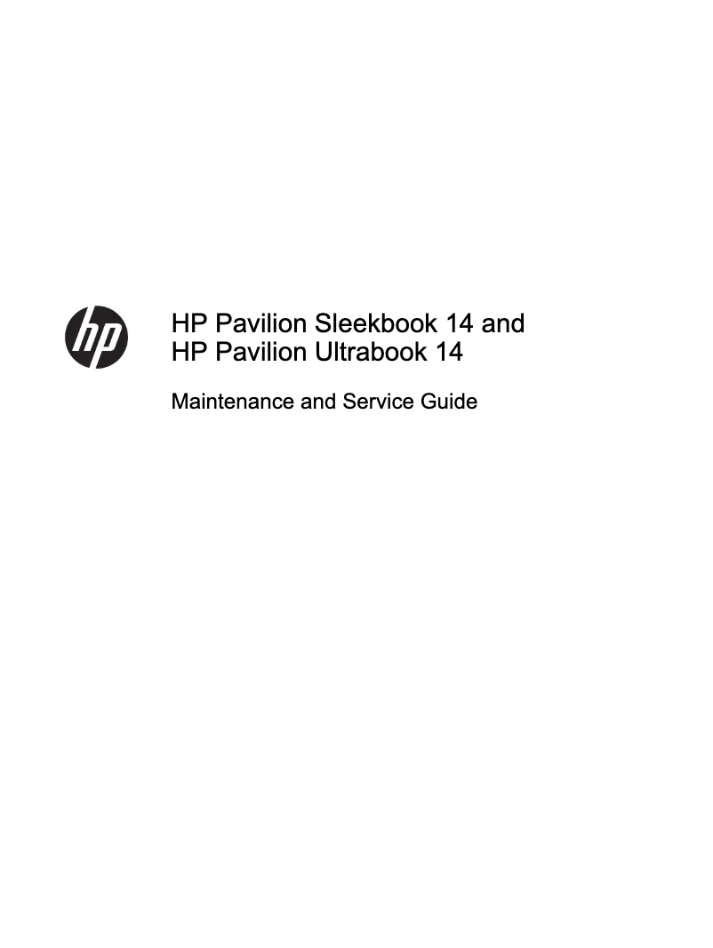 Page n°1 - Manuel utilisateur HP Sleekbook 14-b008au