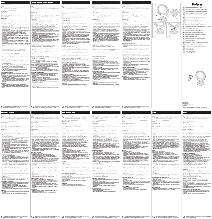 Page 1 de la notice Manuel utilisateur Valera Vanity