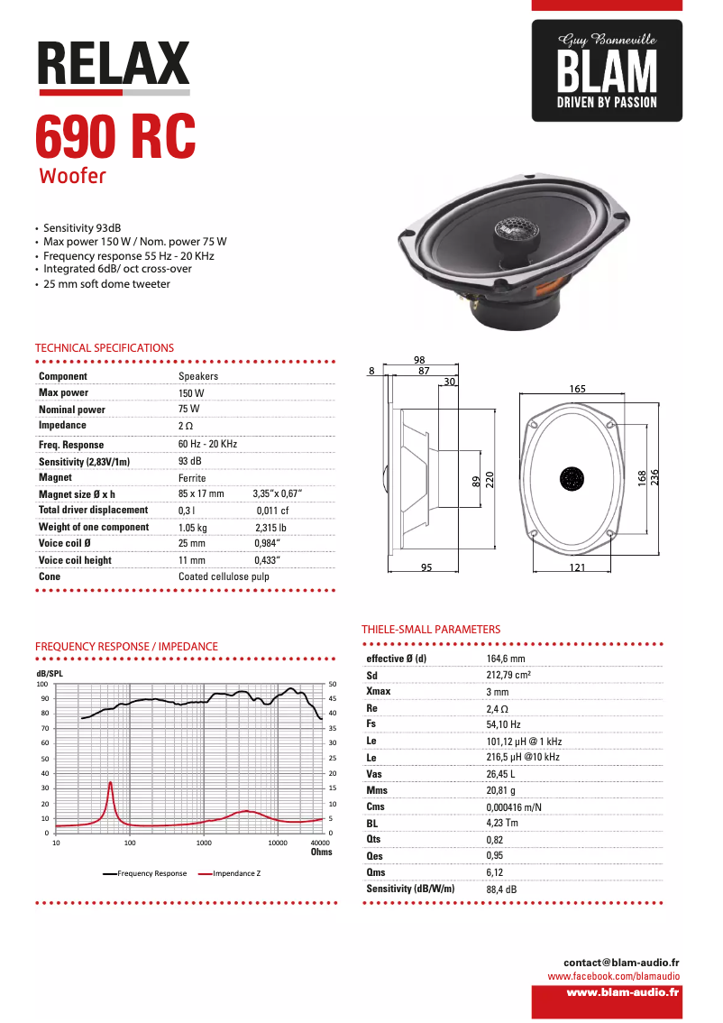 Page 1 de la notice Manuel utilisateur BLAM 690 RC