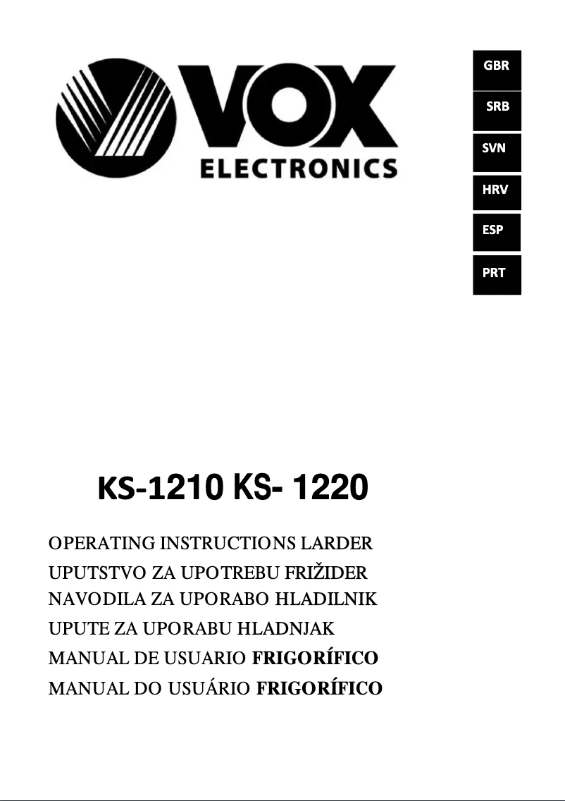Página 1 del manual Manual de usuario VOX KS1220