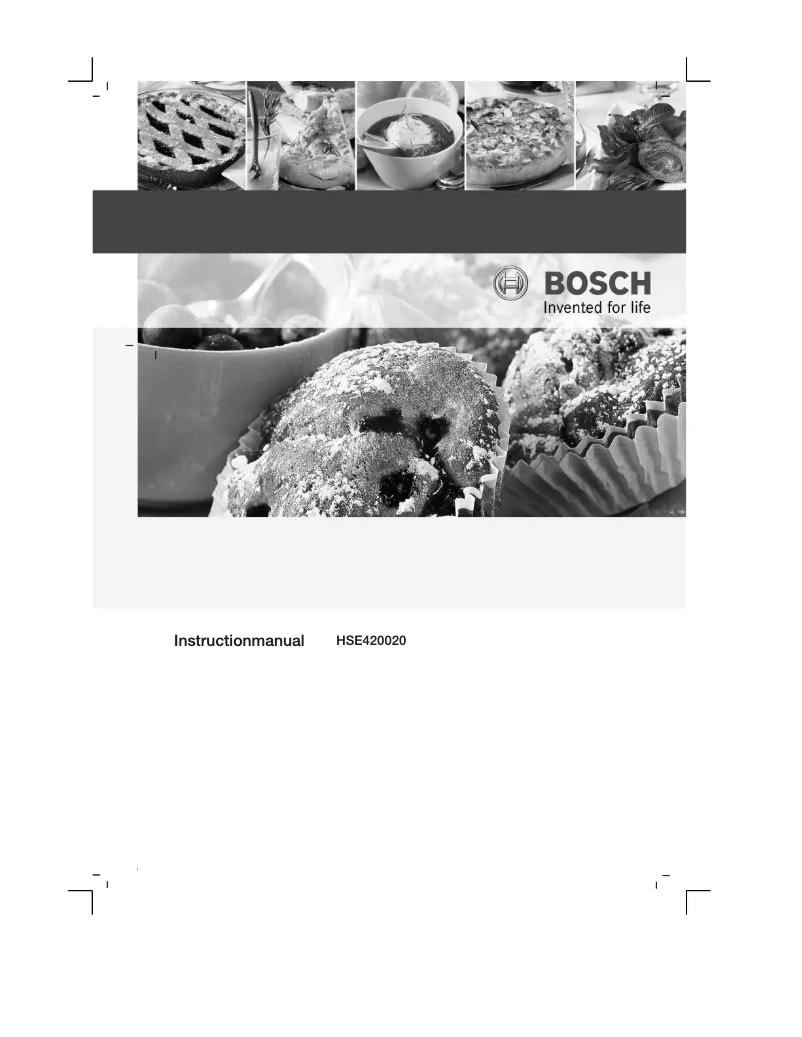 Page 1 of the manual User Manual Bosch HSE420020