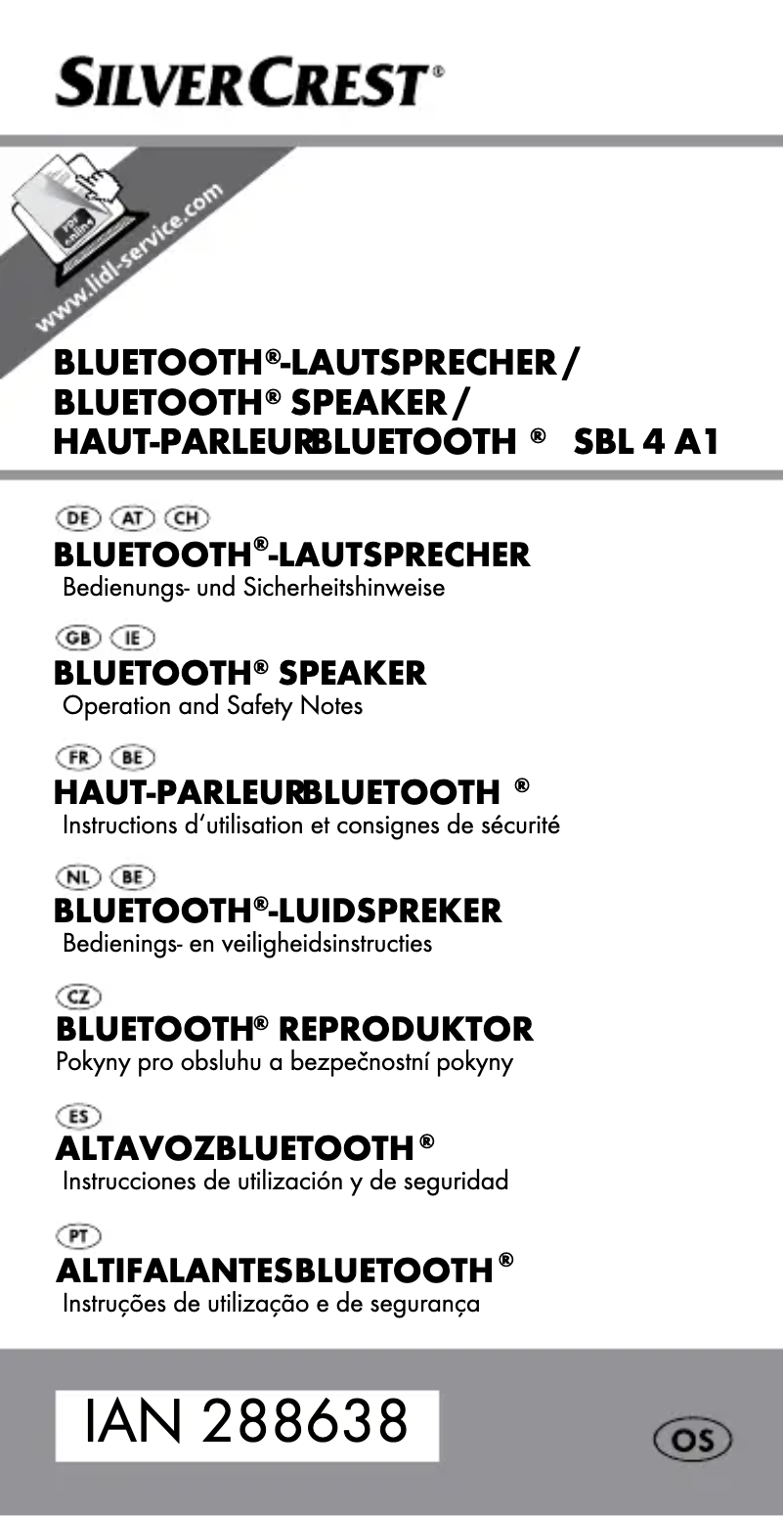 Page 1 de la notice Manuel utilisateur SilverCrest SBLL 3 A1