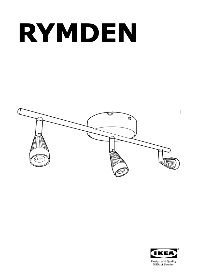 Page 1 de la notice Manuel utilisateur Ikea RYMDEN