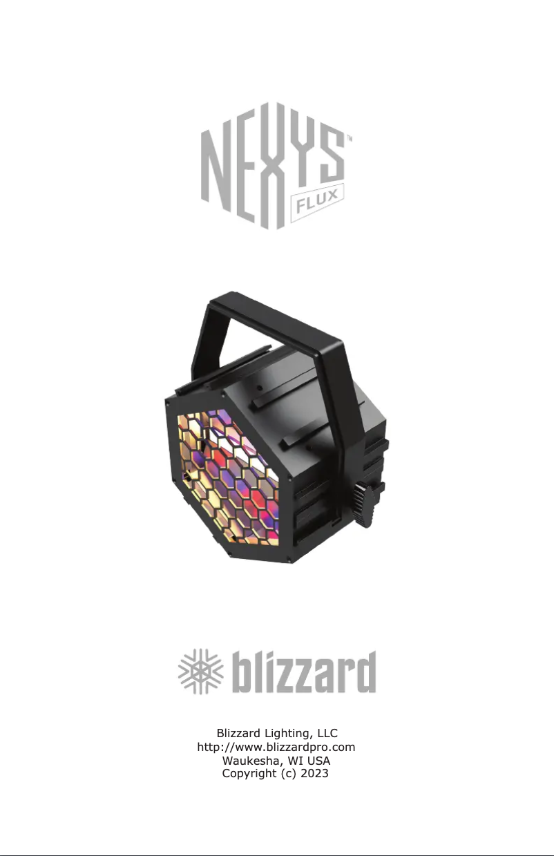 Página 1 del manual Manual de usuario Blizzard Nexys Flux