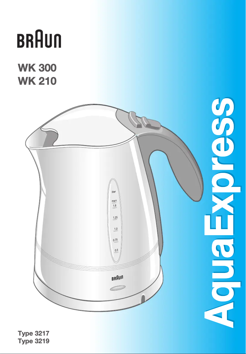 Page 1 de la notice Manuel utilisateur Braun WK 210