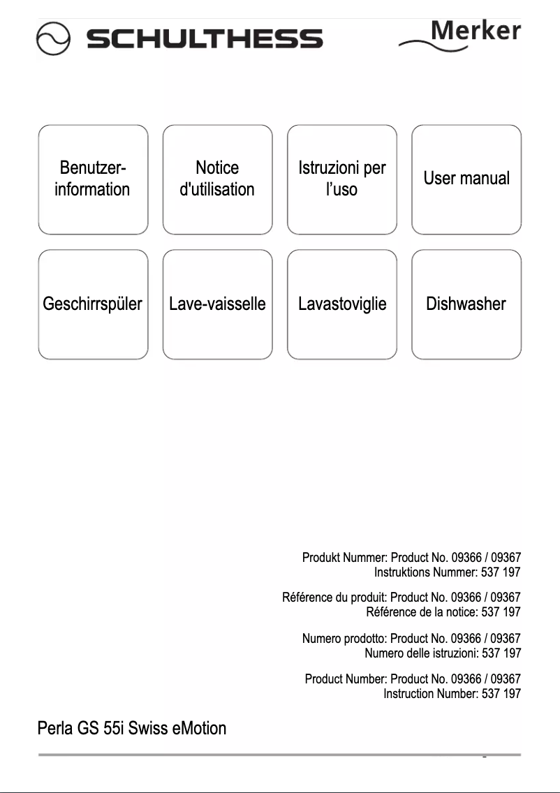 Página 1 del manual Manual de usuario Schulthess Perla GS 55i Swiss eMotion