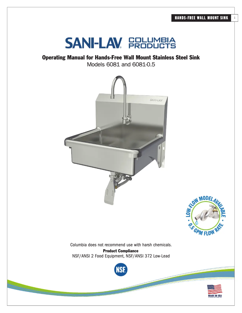 Página 1 del manual Manual de usuario Sani-Lav 6081