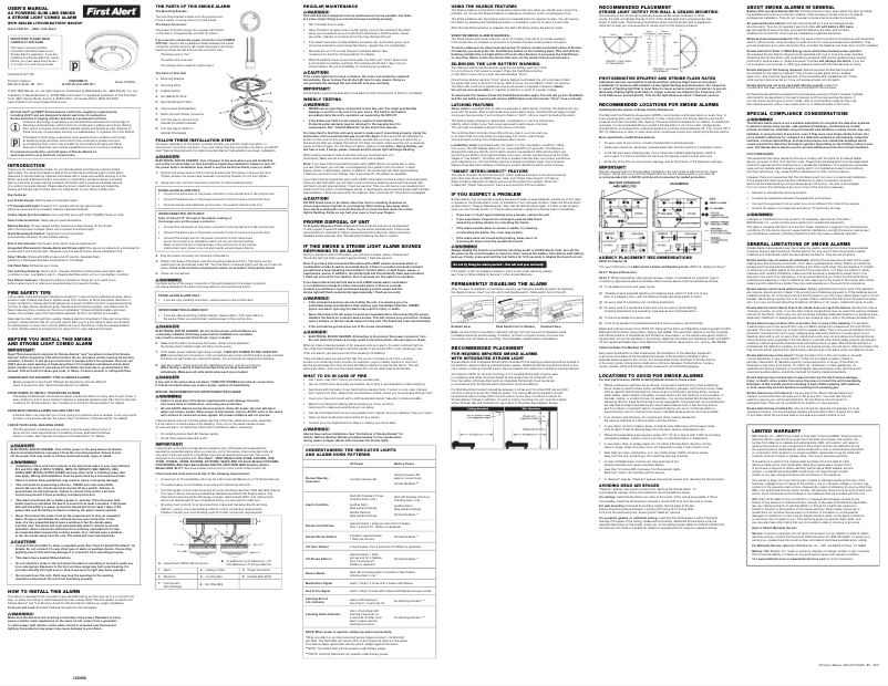 Page 1 de la notice Manuel utilisateur First Alert 7020BSL