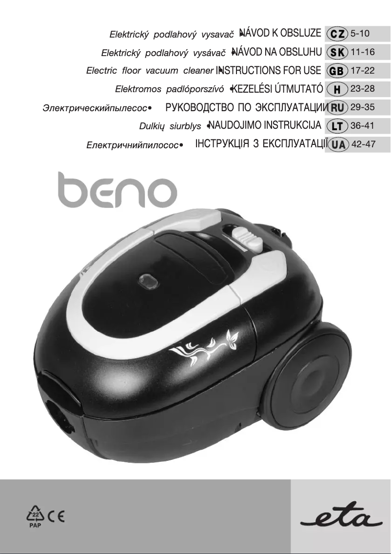 Página 1 del manual Manual de usuario Eta Beno
