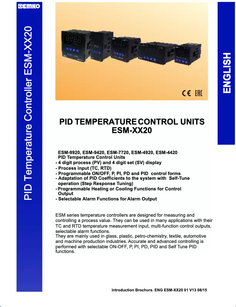 Page 1 de la notice Manuel utilisateur Emko ESM-7720