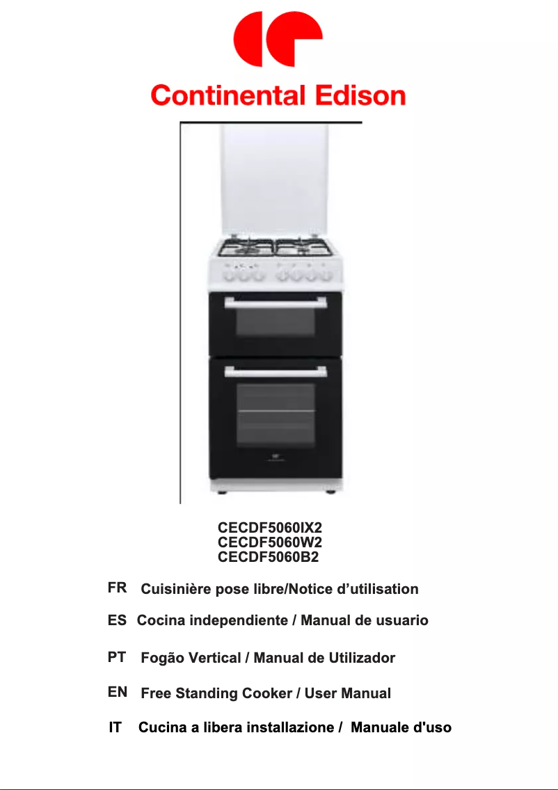 Página 1 del manual Manual de usuario Continental Edison CECDF5060B2