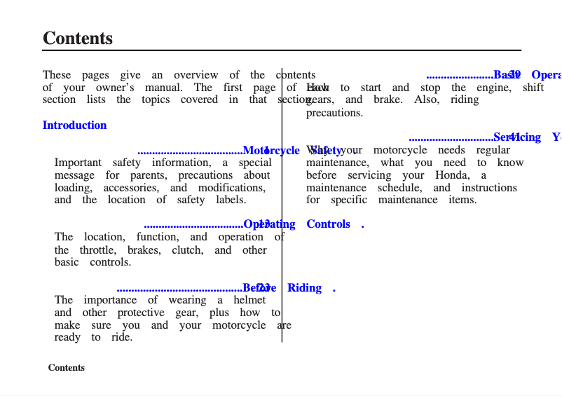 Page 1 of the manual User Manual Honda CRF100F (2013)