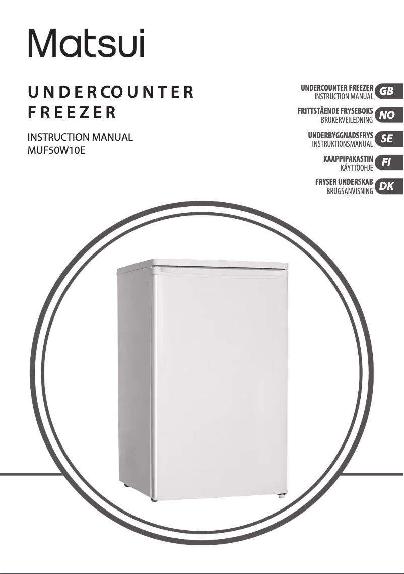 Page 1 de la notice Manuel utilisateur Matsui MUF50W10E