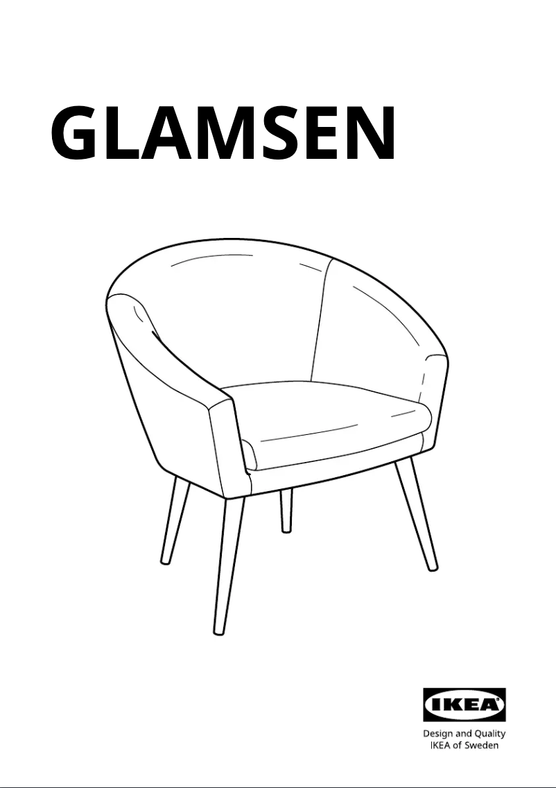 Page 1 de la notice Manuel utilisateur Ikea GLAMSEN 705.449.46