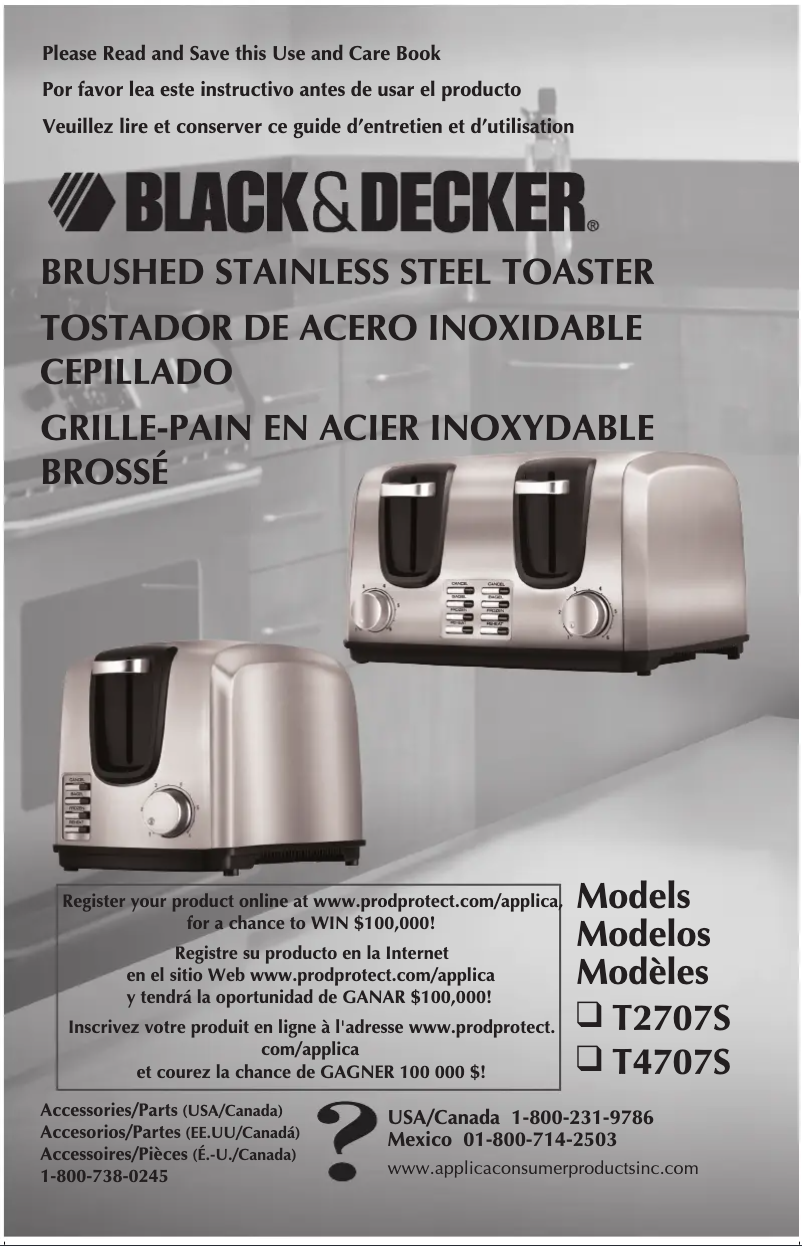 Page 1 de la notice Manuel utilisateur Black & Decker T2707S