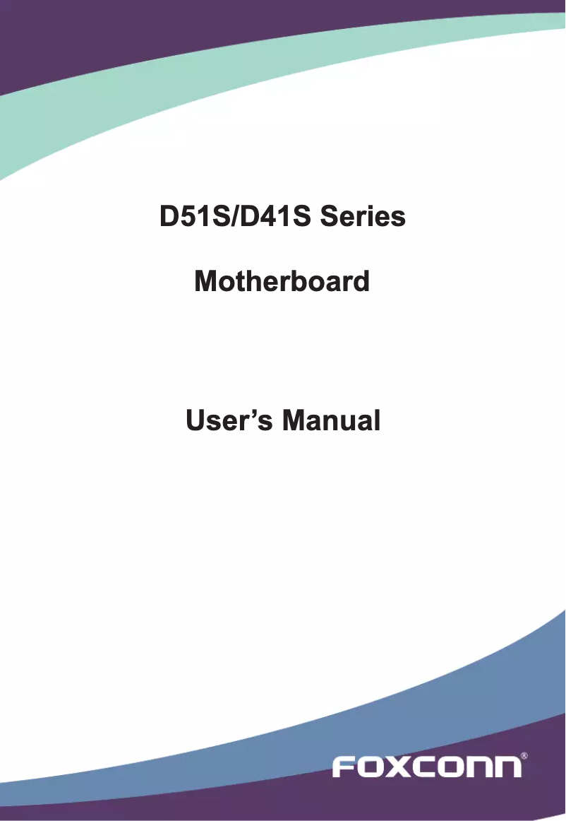 Page 1 de la notice Manuel utilisateur Foxconn D41S