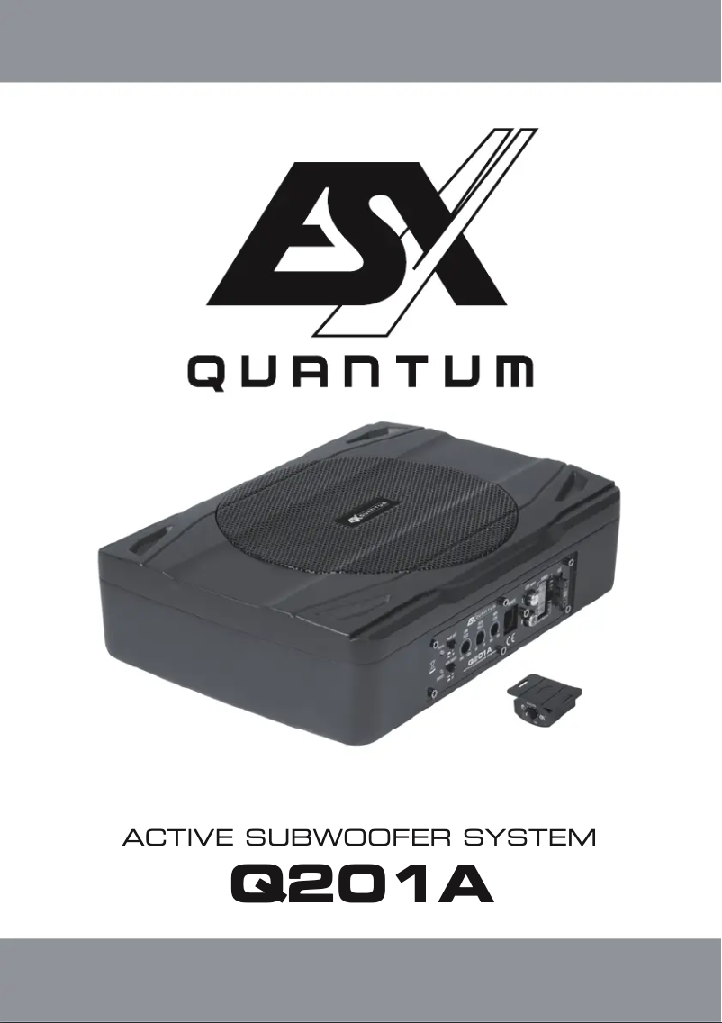 Page 1 de la notice Manuel utilisateur Audio Design ESX Aktiv Q201A