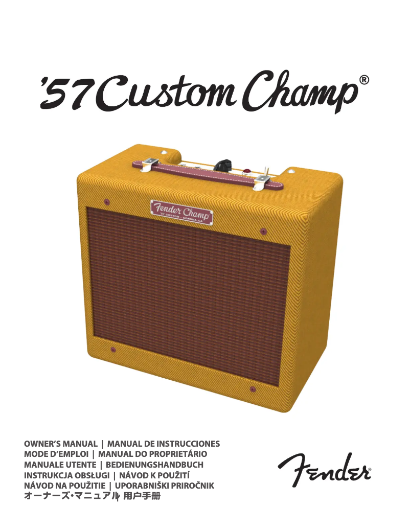 Image de la première page du manuel de l'appareil '57 Custom Champ