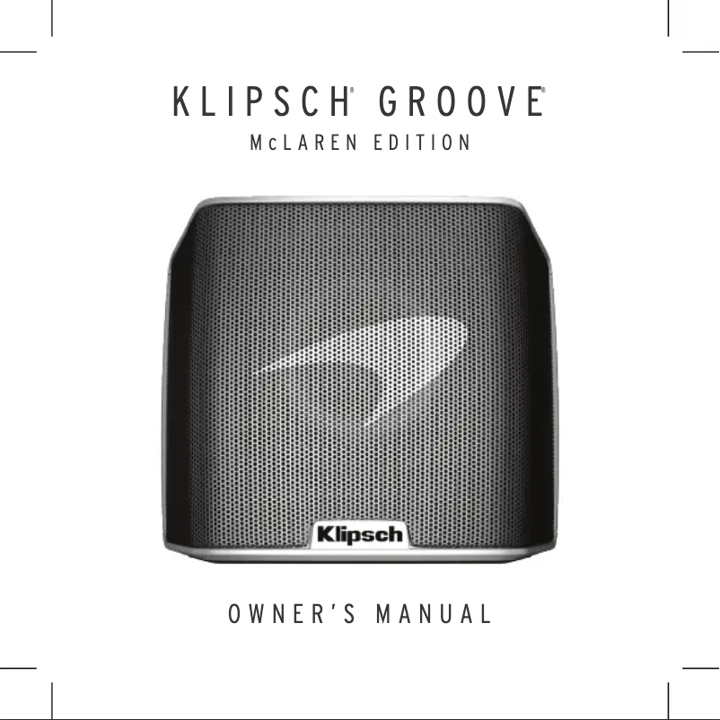 Page 1 de la notice Manuel utilisateur Klipsch Groove McLaren Edition