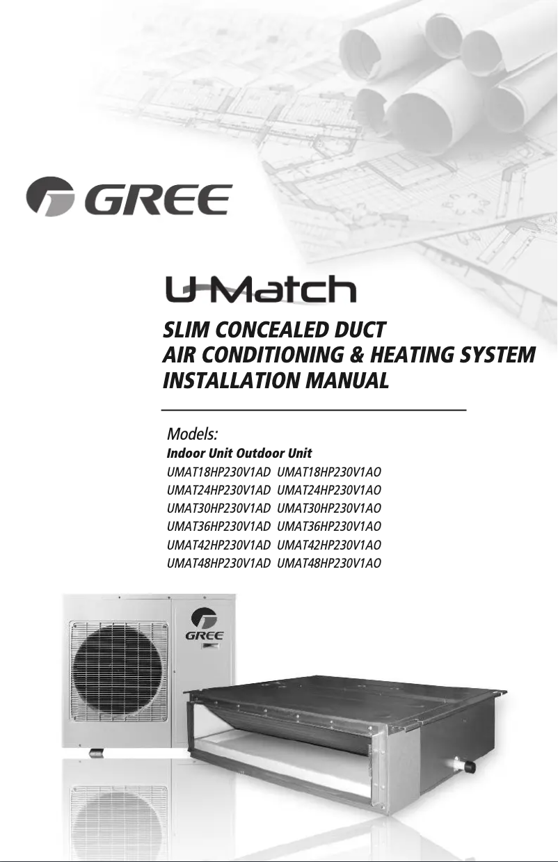 Página 1 del manual Manual de usuario Gree UMAT24HP230V1AD