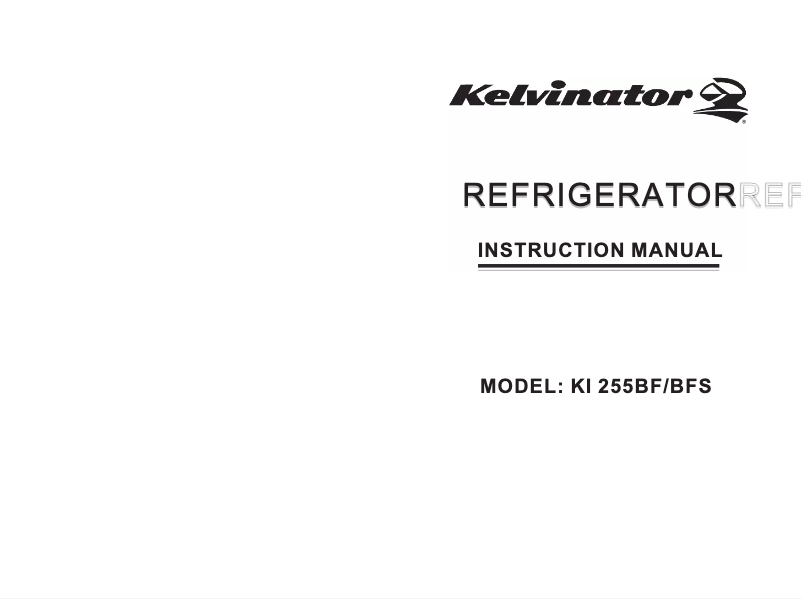 Página 1 del manual Manual de usuario Kelvinator KI255BF
