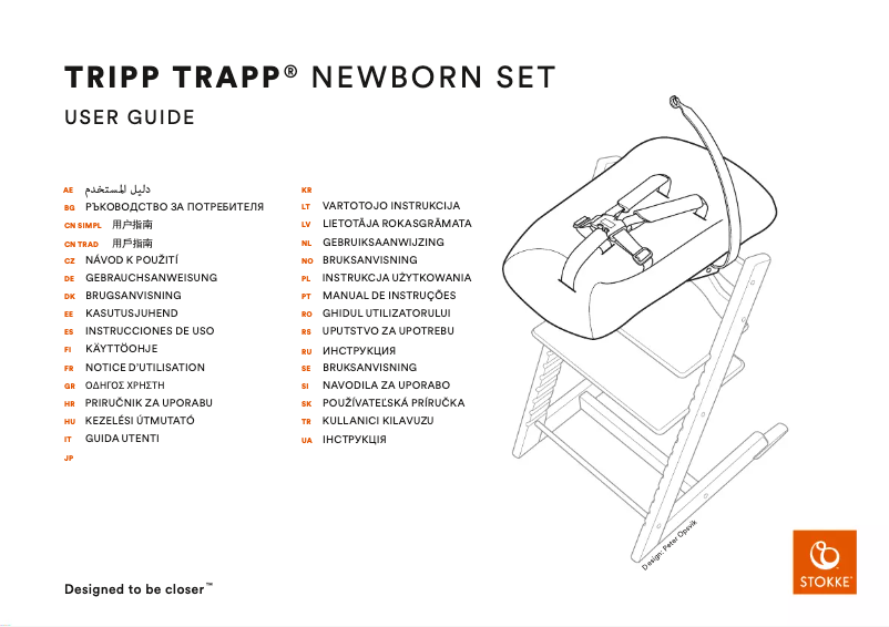 Page 1 de la notice Manuel utilisateur Stokke Tripp Trapp Newborn