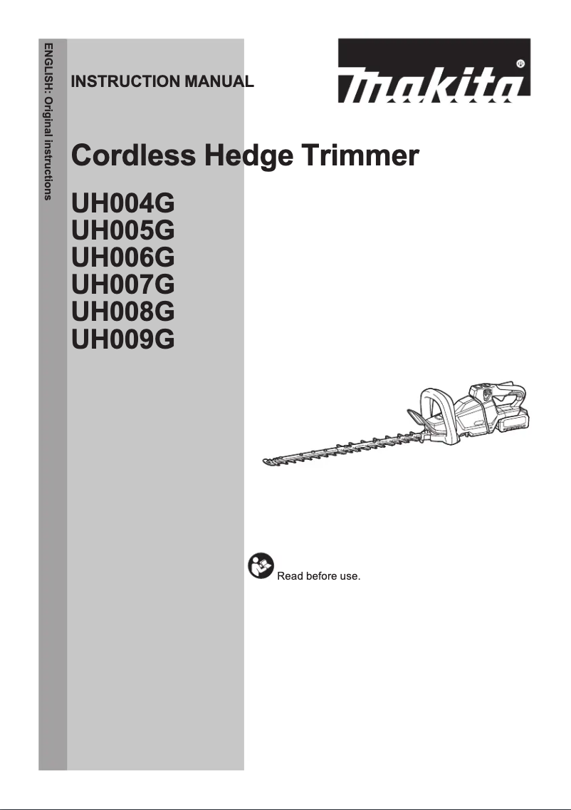 Page 1 de la notice Manuel utilisateur Makita UH006GD202