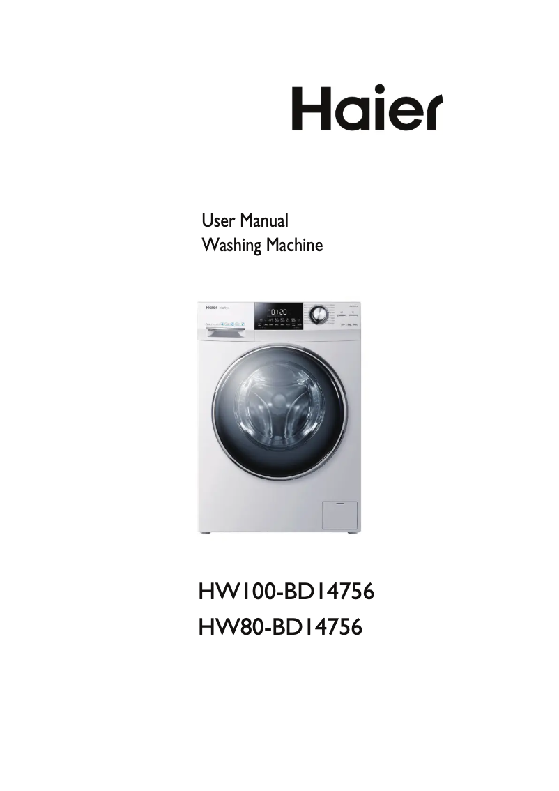 Página 1 del manual Manual de usuario Haier HW100-BD14756