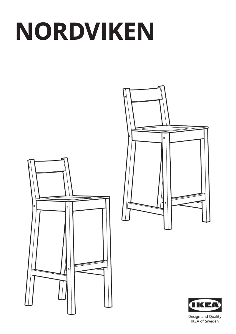 Page 1 de la notice Manuel utilisateur Ikea NORDVIKEN 505.490.25