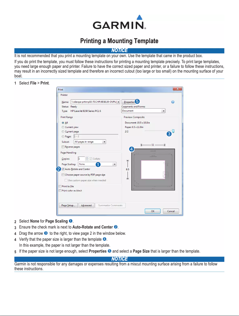 Page 1 de la notice Instructions / montage Garmin GPSMAP 8610