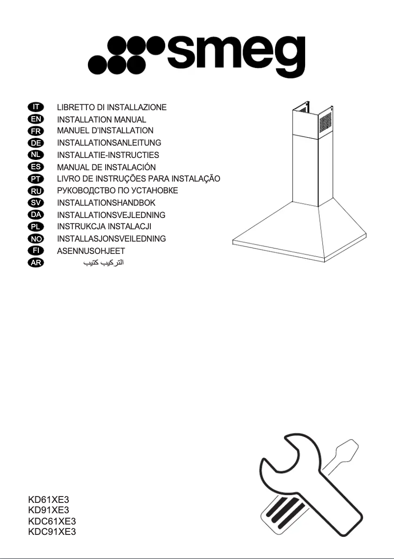 Page 1 de la notice Manuel utilisateur Smeg KDC91XE3