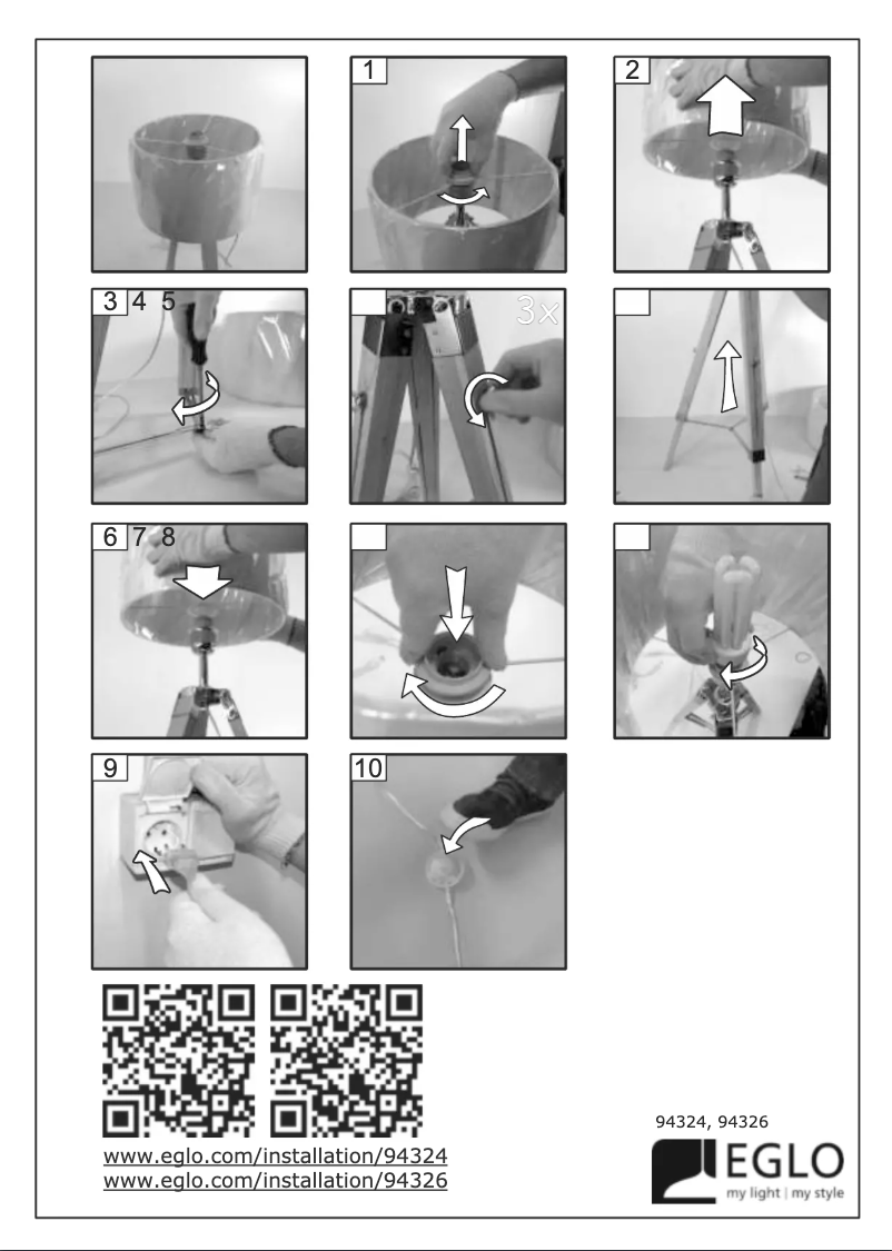 Page 1 de la notice Manuel utilisateur Eglo Lantada