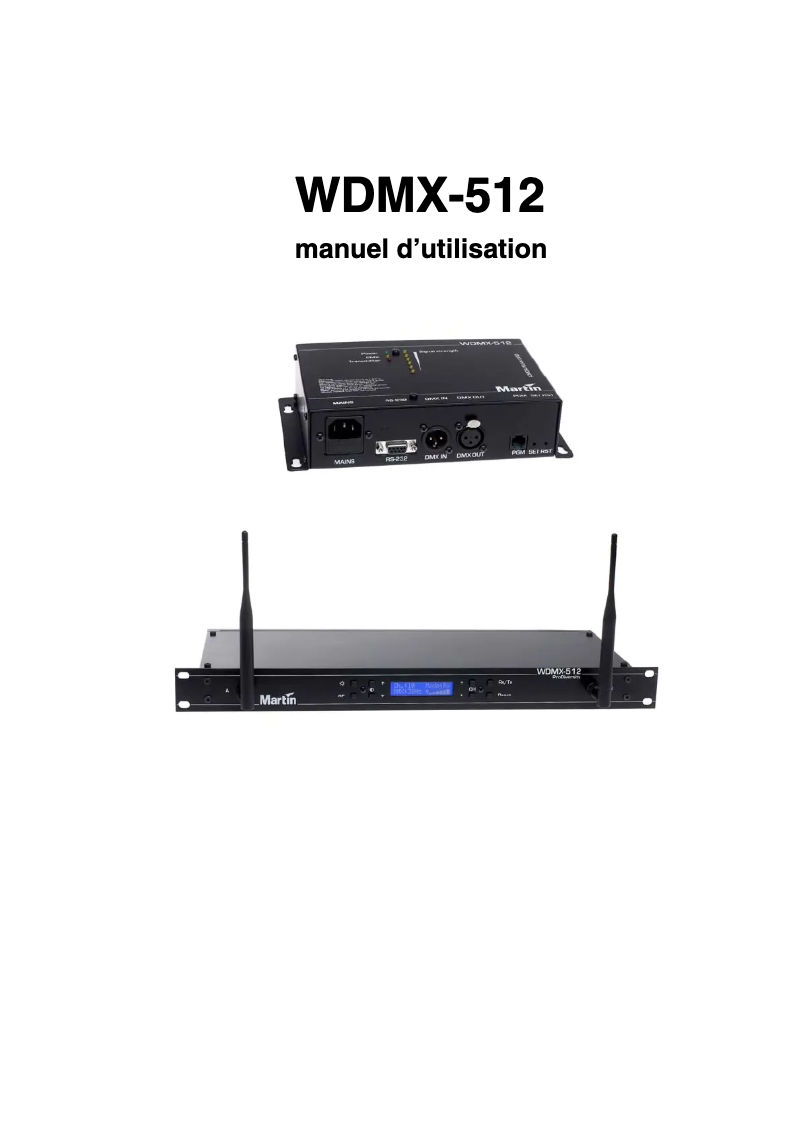 Page 1 de la notice Manuel utilisateur Martin WDMX-512