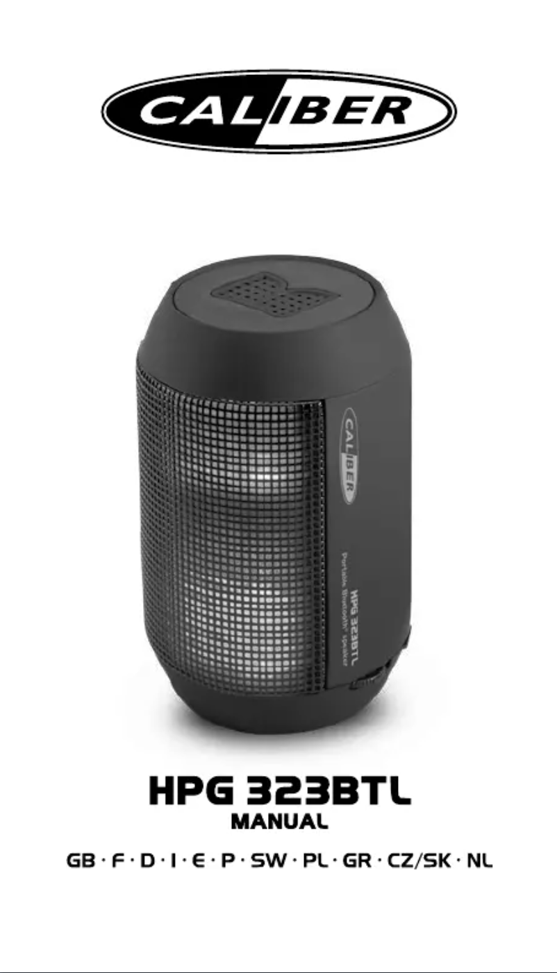 Página 1 del manual Manual de usuario Caliber HPG323BTL